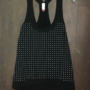 Black Beaded Tank Top